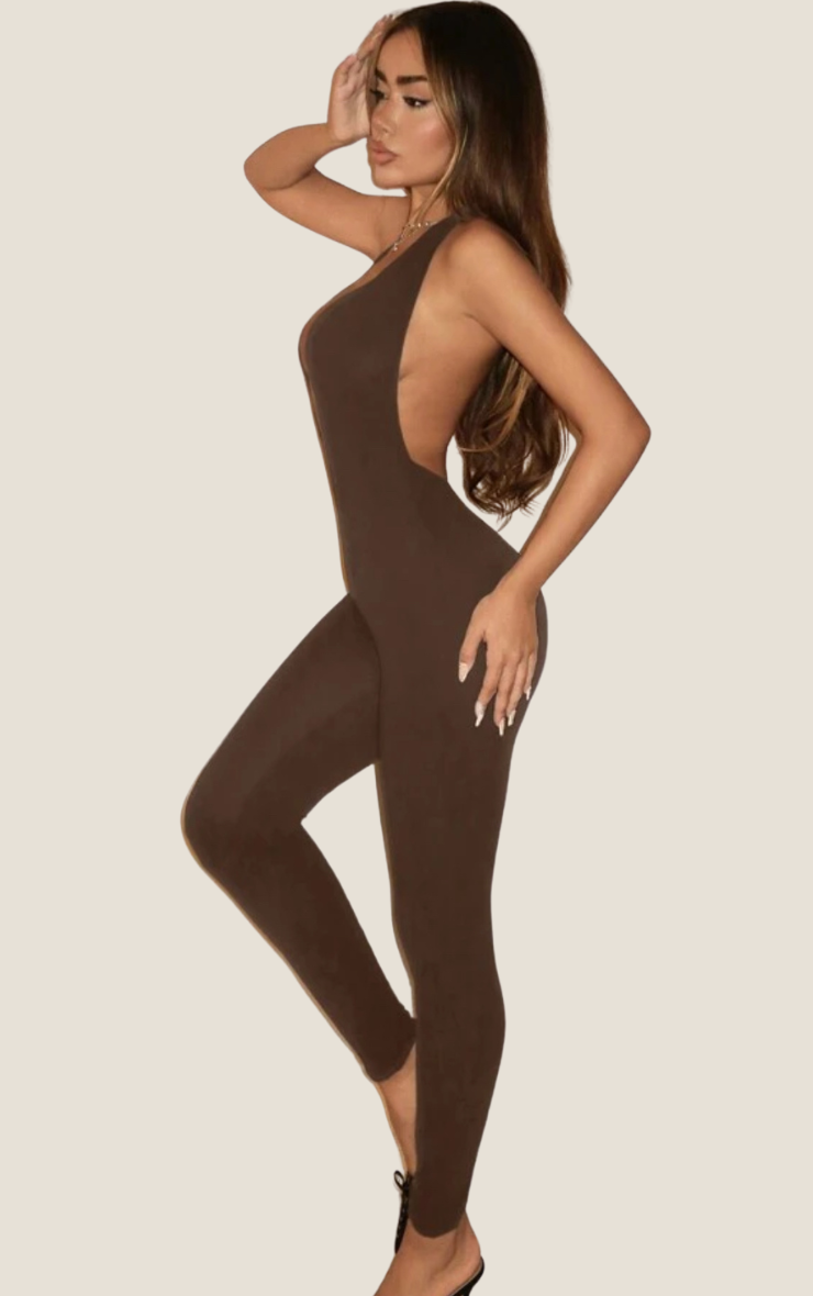 Nora Jumpsuit in Brown