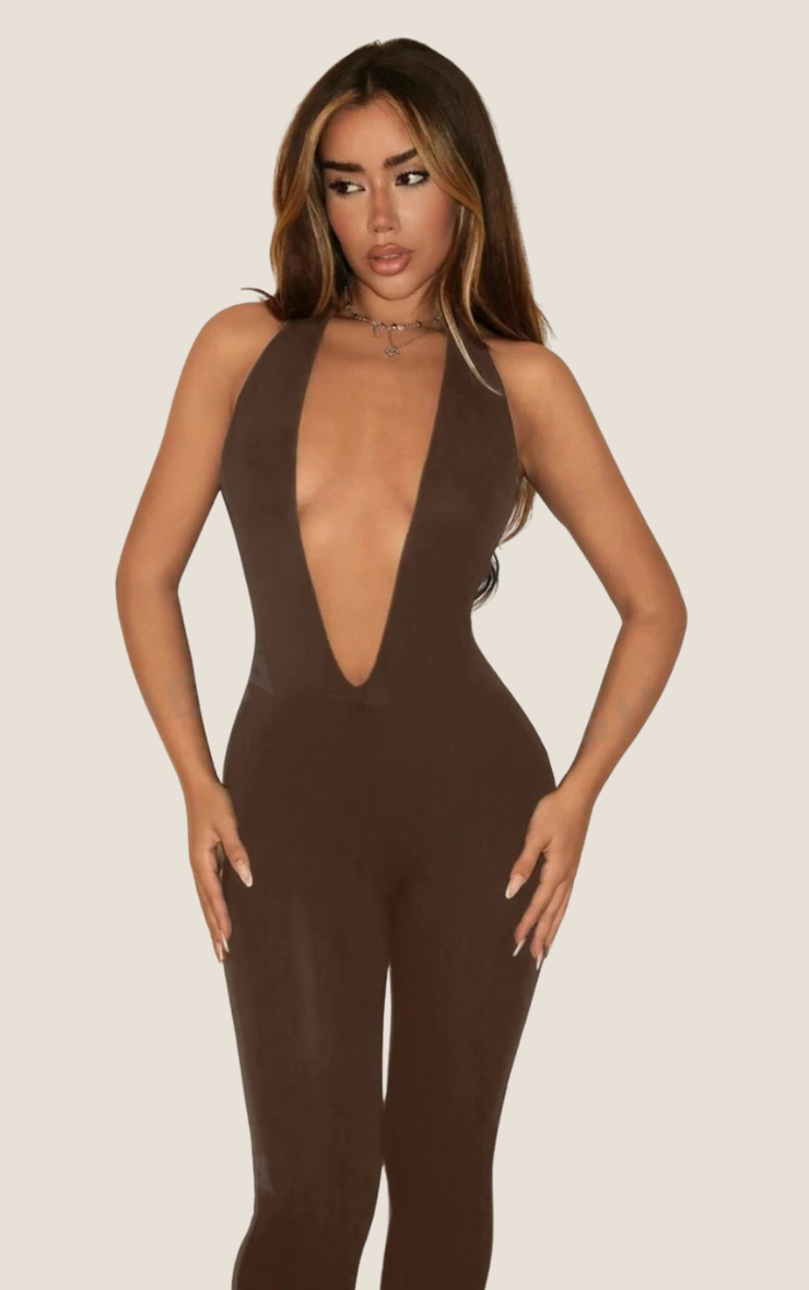 Nora Jumpsuit in Brown