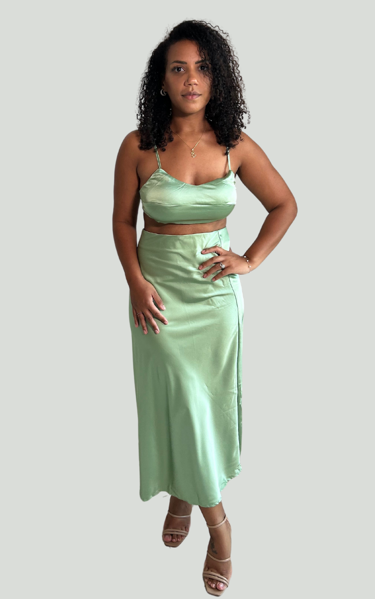 Satin Top and Maxi Skirt Co-ord