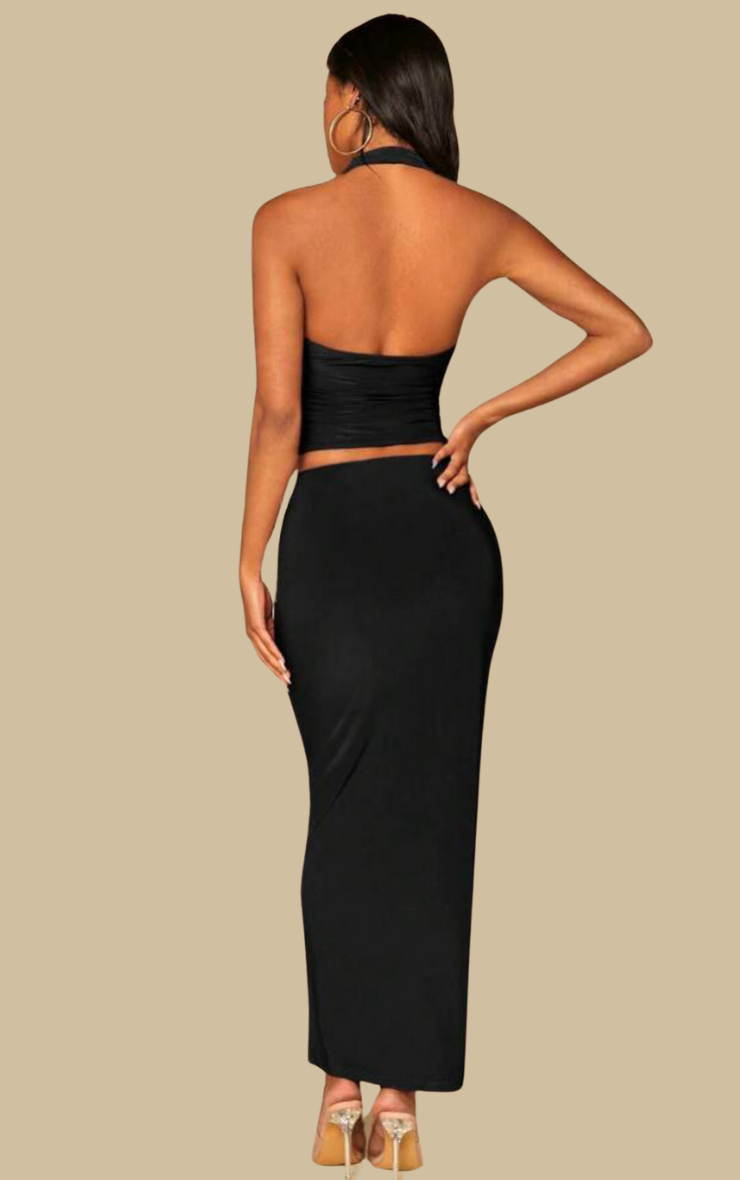 Halter Top And Maxi Skirt Co-ord