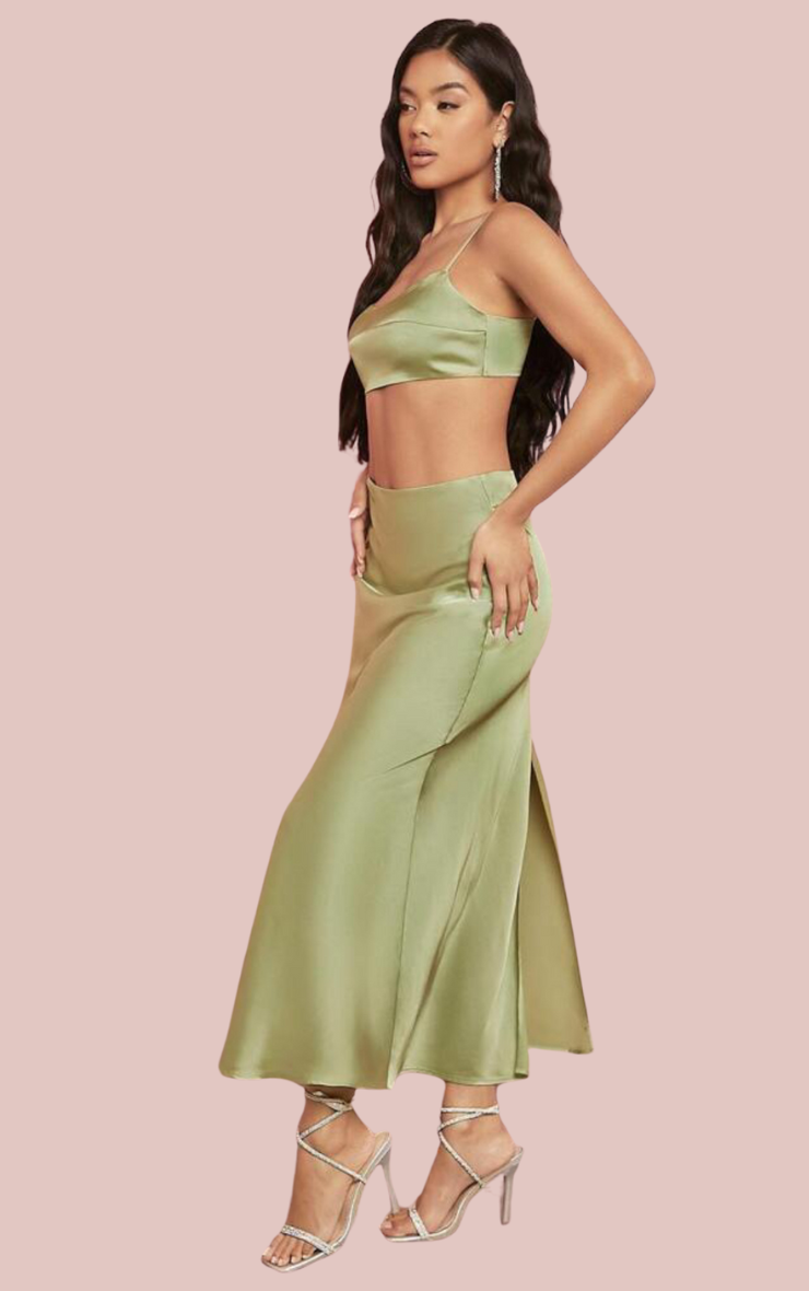 Satin Top and Maxi Skirt Co-ord